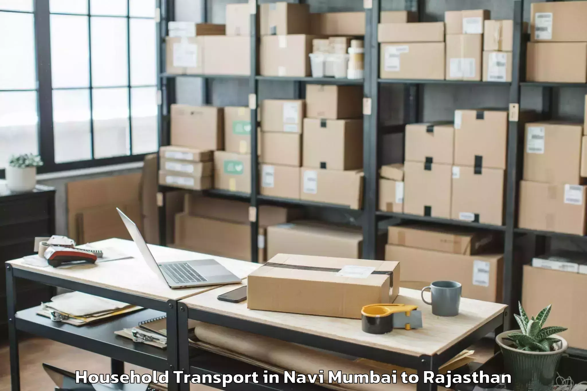 Book Navi Mumbai to Dholpur Household Transport Online